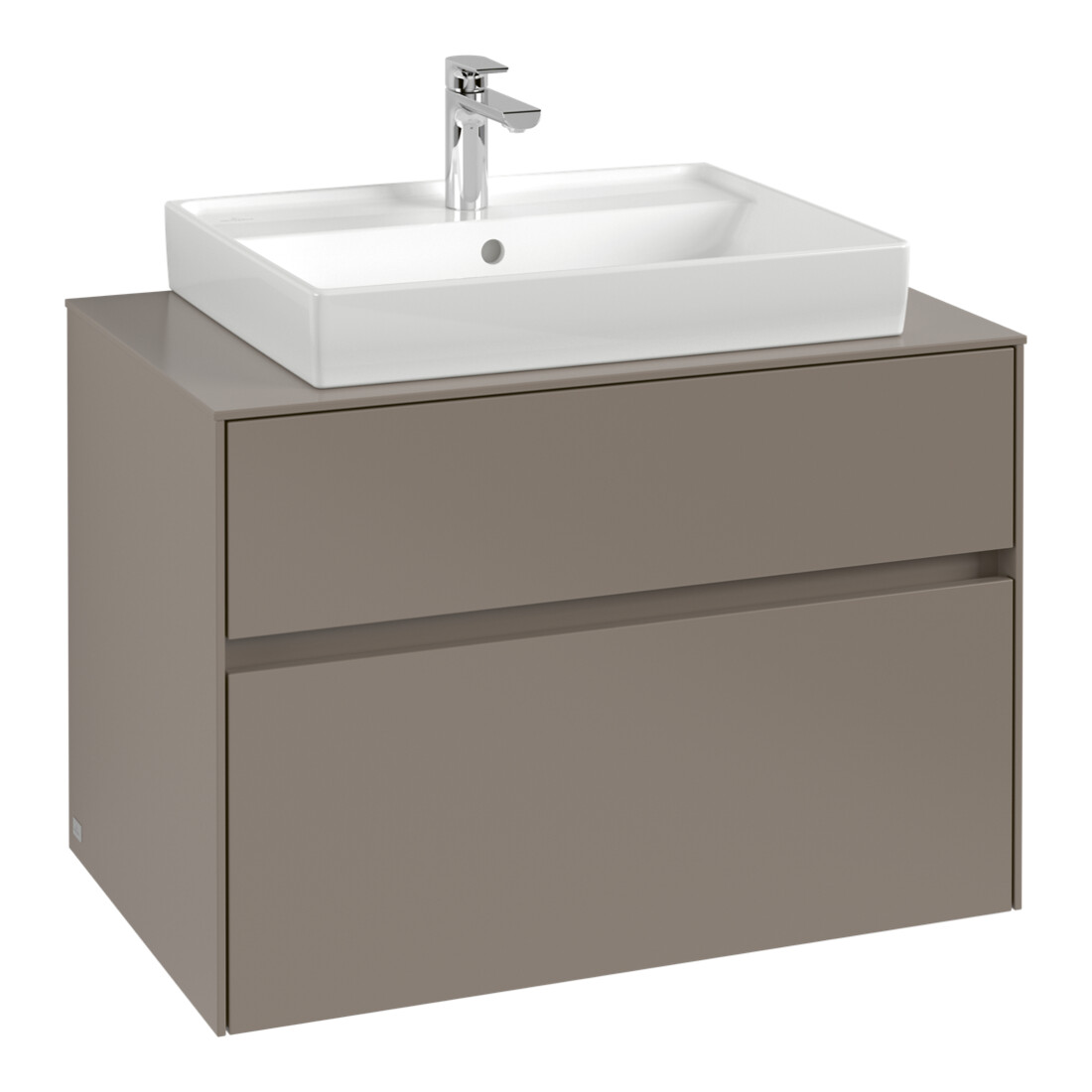 V&B Meuble sous lavabo Collaro 80x54,8x50cm, vasque centrale, vert doux