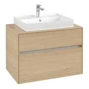 V&B Meuble sous-lavabo Collaro 80x54,8x50cm, vasque centrée, chêne nordique
