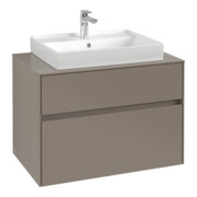 V&B Meuble sous-lavabo Collaro 80x54,8x50cm, WT mi, LED 5,7 W, graphite