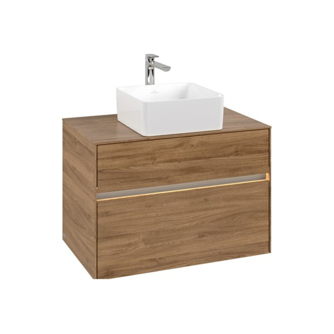 V&B Meuble sous lavabo Collaro 80x54,8x50cm, WT mi, LED 5,7 W, Kan Oa