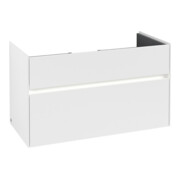 V&B Meuble sous lavabo Collaro 95,4x54,6x44,4 cm, WT mi, LED 7W, blanc mat