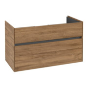 V&B Meuble sous lavabo Collaro 95,4x54,6x44,4cm, vasque centrée, chêne Kansas