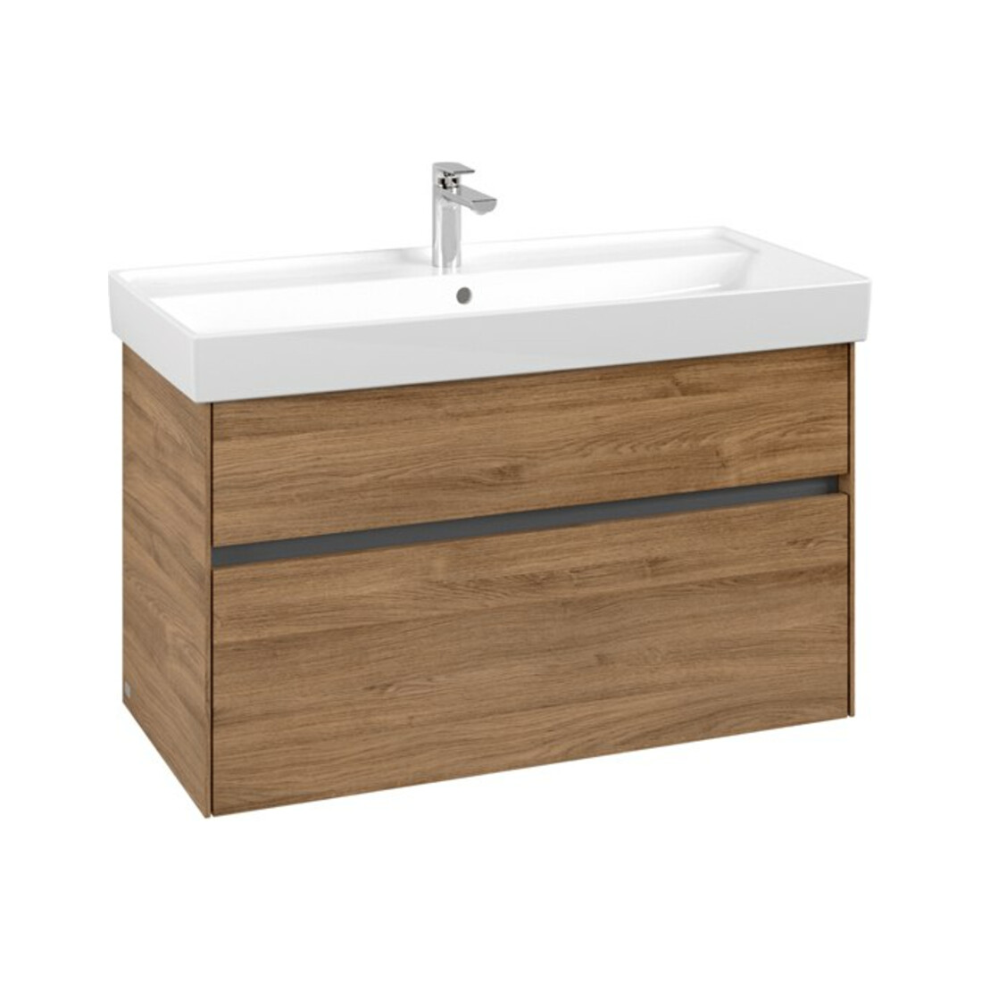 V&B Meuble sous lavabo Collaro 95,4x54,6x44,4cm, vasque centrée, chêne Kansas