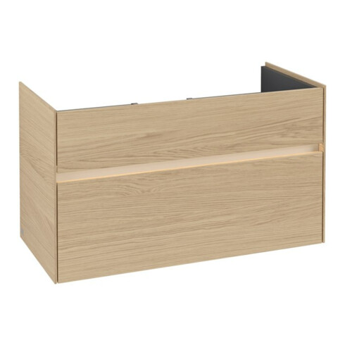V&B Meuble sous-lavabo Collaro 95,4x54,6x44,4cm, WT mi, LED 7W, Nord Oa