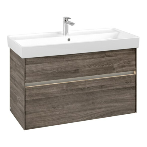 V&B Meuble sous lavabo Collaro 95,4x54,6x44,4cm, WT mi, LED 7W, st. Oa