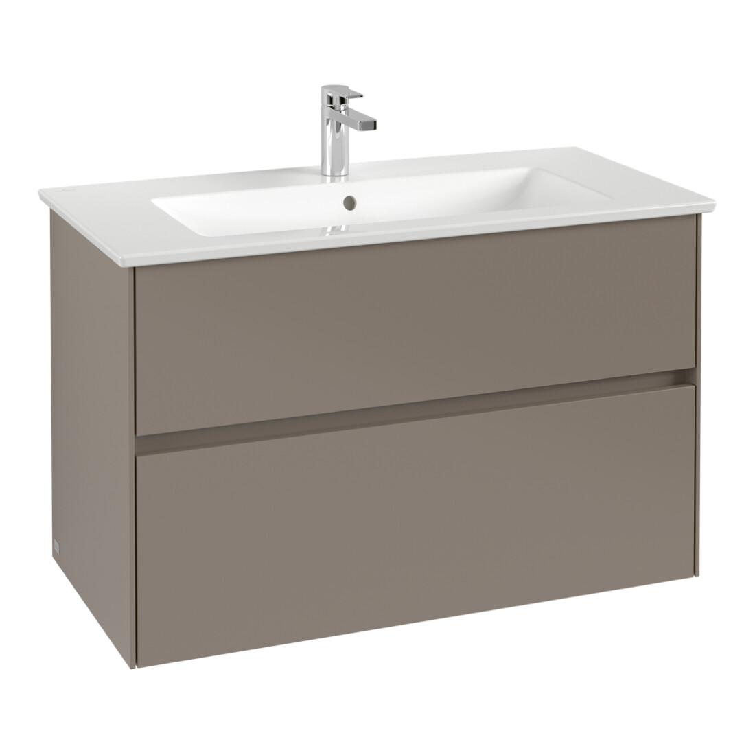 V&B Meuble sous lavabo Collaro 96,1x61x48 cm, vasque centrale, vert doux