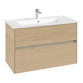 V&B Meuble sous lavabo Collaro 96,1x61x48cm, vasque centrale, chêne nordique