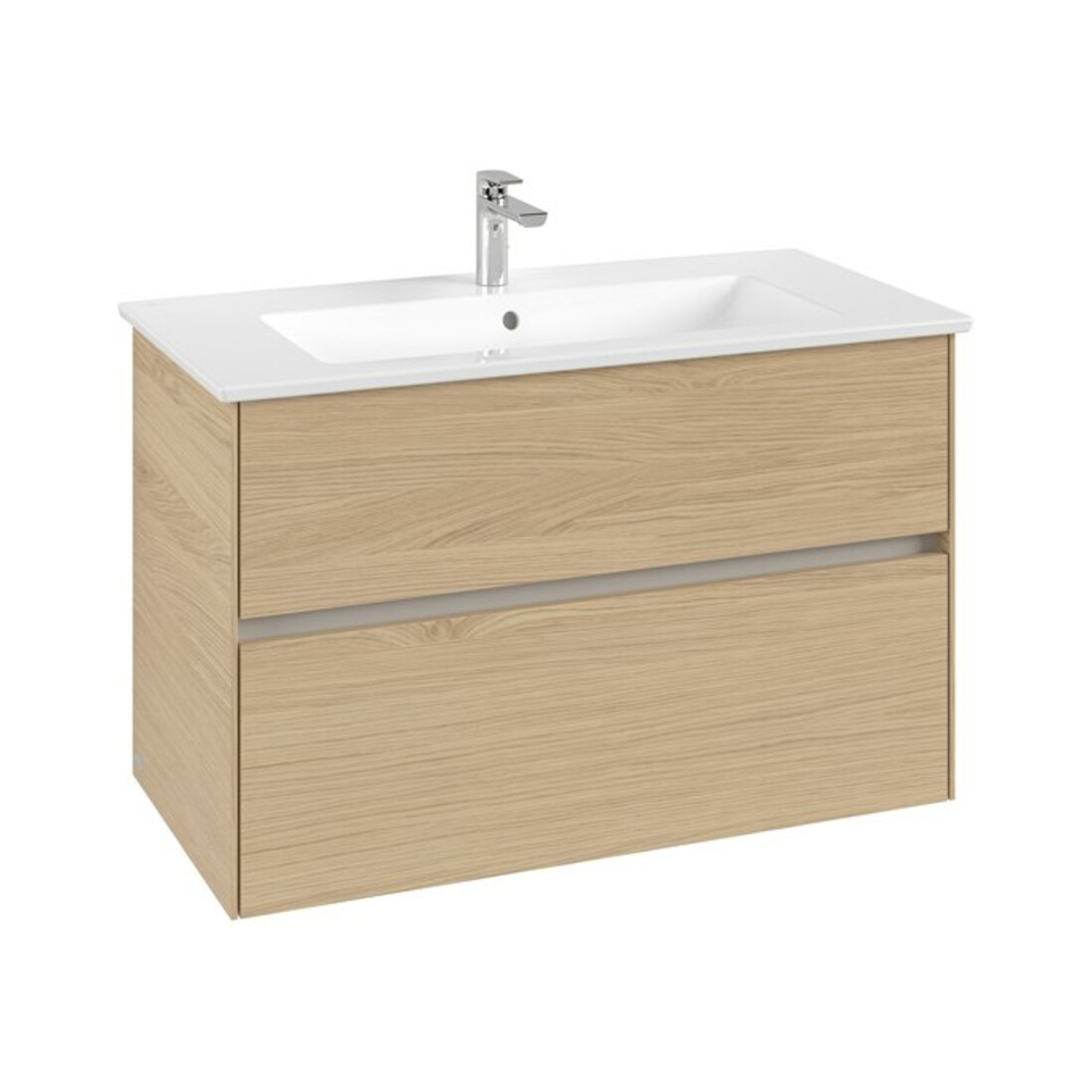 V&B Meuble sous lavabo Collaro 96,1x61x48cm, vasque centrale, chêne nordique