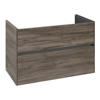 V&B Meuble sous-lavabo Collaro 96,1x61x48cm, vasque centrale, chêne pierre