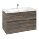 V&B Meuble sous-lavabo Collaro 96,1x61x48cm, vasque centrale, chêne pierre-4