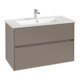 V&B Meuble sous-lavabo Collaro 96,1x61x48cm, vasque centrale, graphite-1