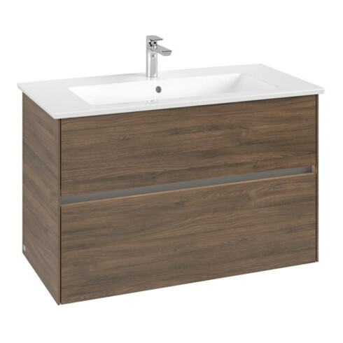 V&B Meuble sous lavabo Collaro 96,1x61x48cm, WT mi, LED 7W, Ariz. Oa