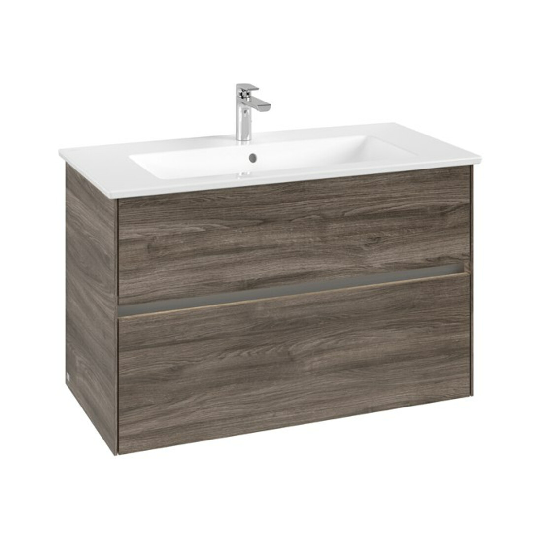 V&B Meuble sous lavabo Collaro 96,1x61x48cm, WT mi, LED 7W, st. Oa