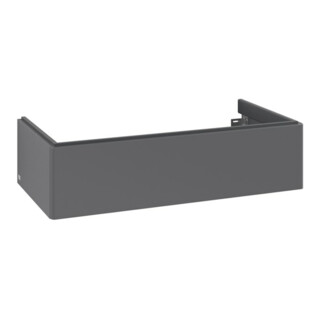 V&B Meuble sous-lavabo Éclairage à tiroir Antao 98,8x25,6x49,3cm, sans robinet, Anthracite avec laqué