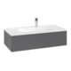 V&B Meuble sous-lavabo Éclairage à tiroir Antao 98,8x25,6x49,3cm, sans robinet, Anthracite avec laqué-3
