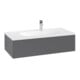V&B Meuble sous-lavabo Éclairage à tiroir Antao 98,8x25,6x49,3cm, sans robinet, Anthracite avec laqué-4