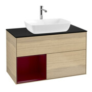 V&B Meuble sous lavabo Éclairage mural Finion 100, bleu, étagère Peo m Lac, Oa ven