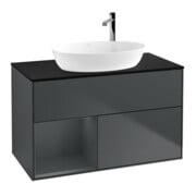 V&B Meuble sous lavabo Éclairage mural Finion 100, Pl b m, Reg md m Lac, md bl. m Lac