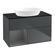 V&B Meuble sous-lavabo Éclairage mural Finion 100, Pl b m, Rg A m Lac, md bl. m Lac