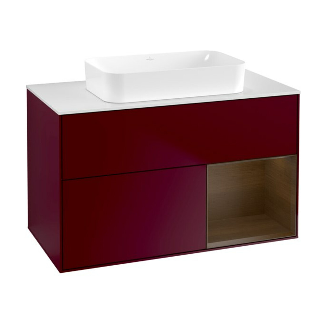 V&B Meuble sous lavabo Éclairage mural Finion 100x60,3 cm, Reg re wal ven, Peony Mat
