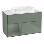 V&B Meuble sous-lavabo Éclairage mural Finion 100x60,3 cm, Rg l Oli. m Lac, Oli. m Lac