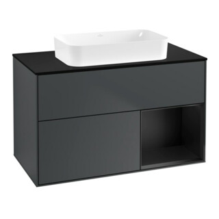 V&B Meuble sous-lavabo Éclairage mural Finion 100x60,3 cm, Rg r b m Lac, md bl. m Lac