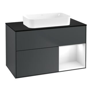 V&B Meuble sous lavabo Éclairage mural Finion 100x60,3 cm, Rg r g w Lac, md bl. m Lac