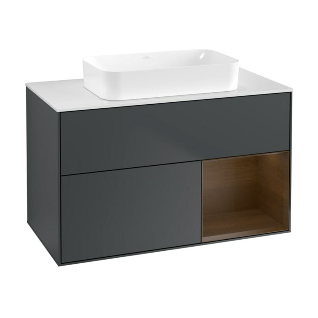 V&B Meuble sous lavabo Éclairage mural Finion 100x60,3 cm, Rg re wal ven, md bl. m Lac