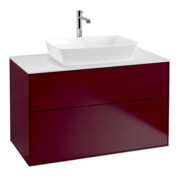 V&B Meuble sous lavabo Éclairage mural Finion 100x60,3cm, plaque abd. bl. m, Peony Mat