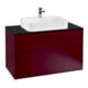 V&B Meuble sous-lavabo Éclairage mural Finion 100x60,3cm, Plaque d'habillage bleue, Peony Mat-1