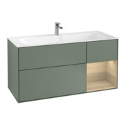 V&B Meuble sous lavabo Éclairage mural Finion 119,6x59,1 cm, Reg re Oa ven, Oli. m Lac