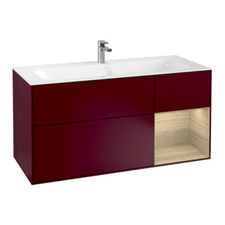 V&B Meuble sous lavabo Éclairage mural Finion 119,6x59,1 cm, Reg re Oa ven, Peony Mat