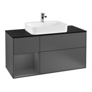 V&B Meuble sous lavabo Éclairage mural Finion 120 cm, Anthracite m