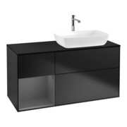 V&B Meuble sous lavabo Éclairage mural Finion 120 cm, Pl b m, Rg A m Lac, bleu m Lac