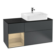 V&B Meuble sous lavabo Éclairage mural Finion 120 cm, Pl b m, Rg l Oa ven, md bl. m Lac