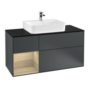 V&B Meuble sous-lavabo Éclairage mural Finion 120 cm, Pl b m, Rg l Oa ven, md bl. m Lac