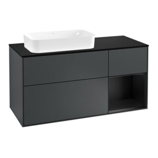 V&B Meuble sous-lavabo Éclairage mural Finion 120 cm, Pl b m, Rg r b m La, md bl. m Lac