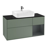 V&B Meuble sous lavabo Éclairage mural Finion 120 cm, Pl b m, Rg r md b m La, Ol m Lac