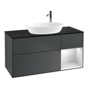 V&B Meuble sous lavabo Éclairage mural Finion 120 cm, Pl b m, Rg w m Lac, md bl. m Lac