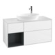 V&B Meuble sous lavabo Éclairage mural Finion 120 cm, Pl w m, Reg md m Lac, blanc brillant Lac-1