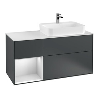 V&B Meuble sous-lavabo Éclairage mural Finion 120 cm, Pl w m, Rg l w m La, md bl. m Lac