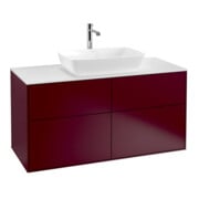 V&B Meuble sous lavabo Éclairage mural Finion 120x60,3cm, plaque abd. bl. m, Peony mat