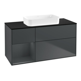 V&B Meuble sous lavabo Éclairage mural Finion 120x60 cm, Rg r md b m Lac, md bl. m Lac