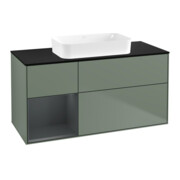 V&B Meuble sous-lavabo Éclairage mural Finion 120x60 cm, Rg r md bl. m Lac, Oli. m Lac