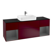 V&B Meuble sous lavabo Éclairage mural Finion 160 cm, Pl b m, Reg Anthrac. m Lac, Peo m