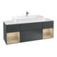 V&B Meuble sous-lavabo Éclairage mural Finion 160 cm, Reg Oa ven, laque mate bleu md-1
