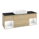V&B Meuble sous-lavabo Éclairage mural Finion 160x60,3x50,1cm, Reg glo wh. Lac, Oa ven-1