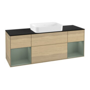 V&B Meuble sous lavabo Éclairage mural Finion 160x60,3x50,1cm, Reg Oli. m Lac, Oa ven