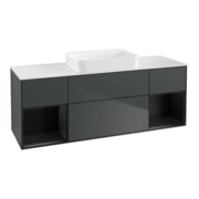 V&B Meuble sous lavabo Éclairage mural Finion 160x60,3x50,1cm, Rg b m La, md bl. m Lac