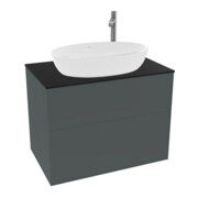 V&B Meuble sous-lavabo Éclairage mural Finion 80x60,3 cm, plaque abd. bleue m, md bleue m Lac
